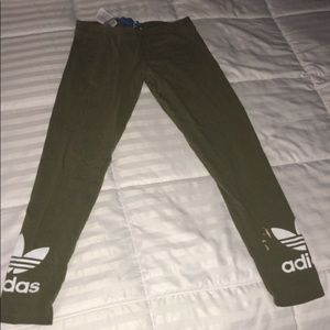 Olive Green Adidas leggings